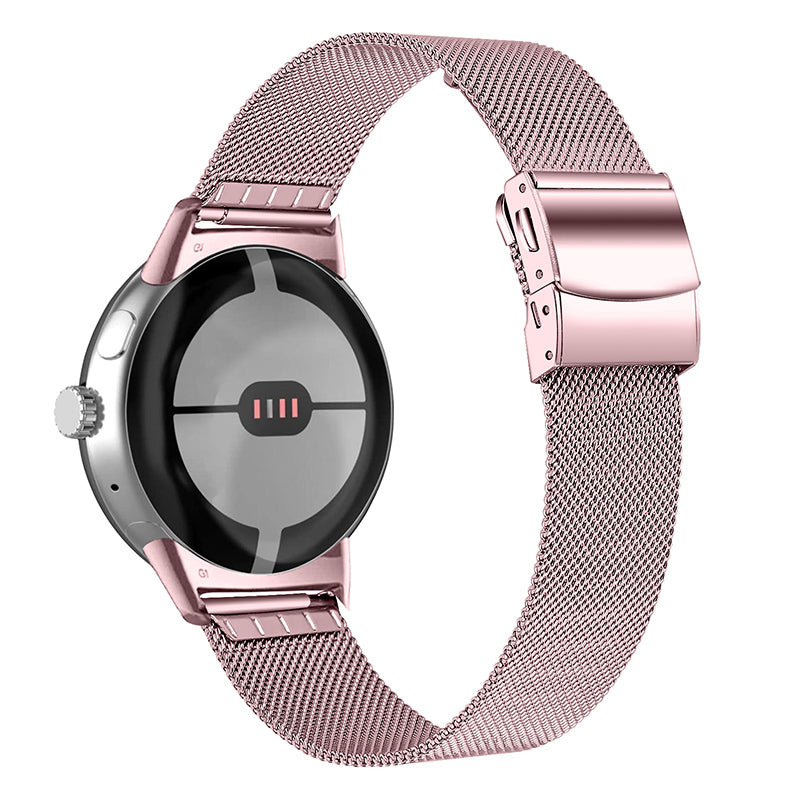 For Google Pixel Watch 2 Pixel Watch Stainless Steel Milanese Strap Replacement Wrist Band with Closure Buckle For Google Pixel Watch 2 Pixel Watch Stainless Steel Milanese Strap Replacement Wrist Band with Closure Buckle